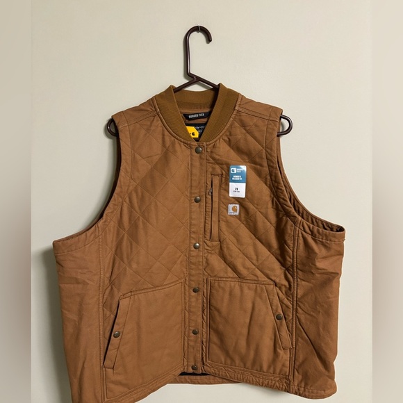 Carhartt Rugged Flex Canvas Insulated Rib Collar Vest New Size 2X 20W-22W - Picture 1 of 9